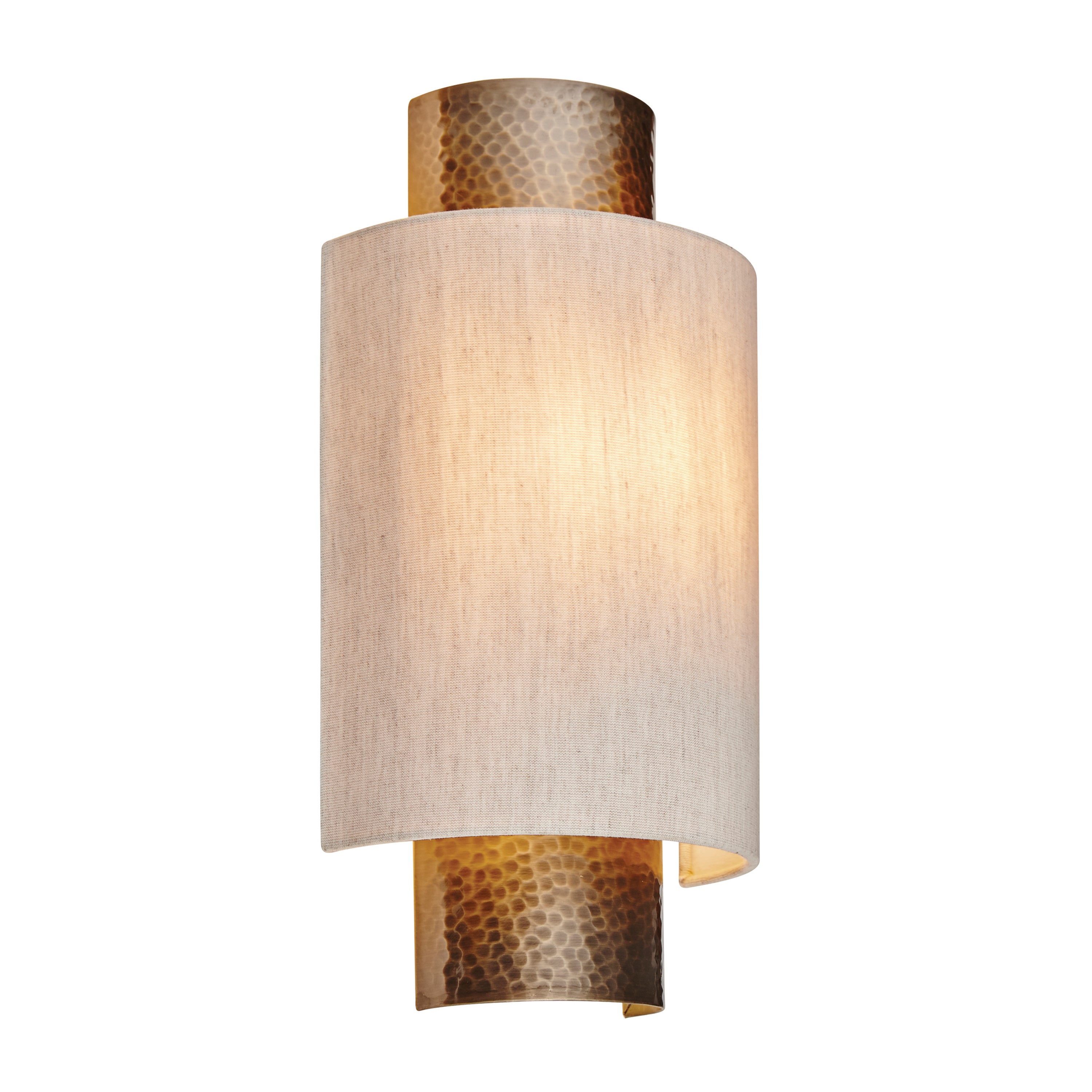Danica Hammered Aged Bronze Wall Light